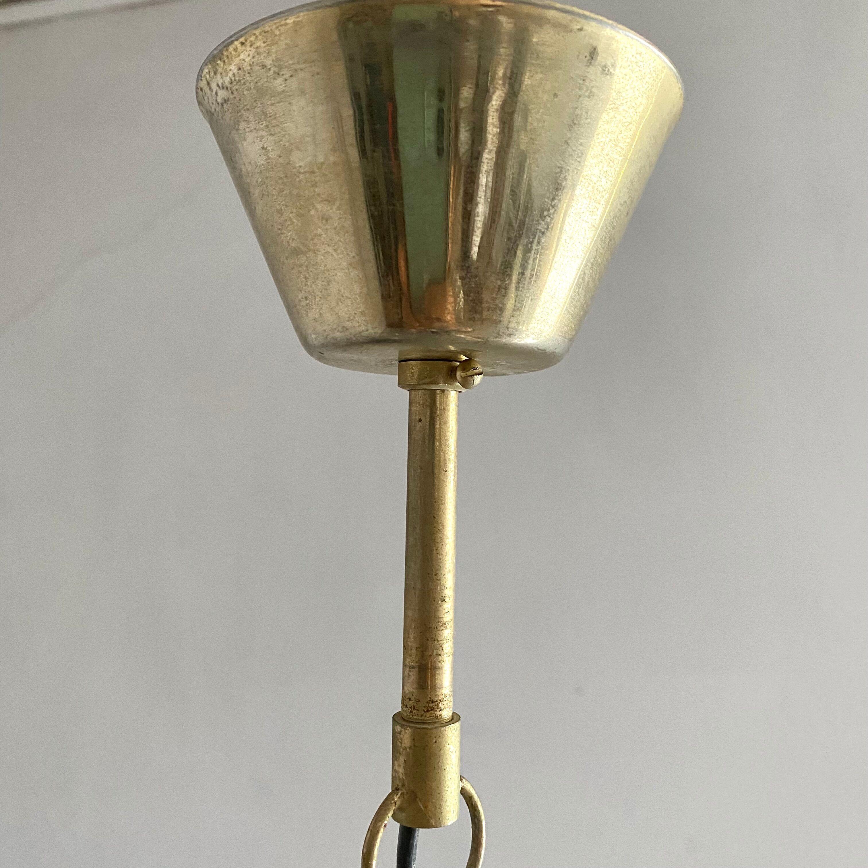Vintage polished glass pendant lamp