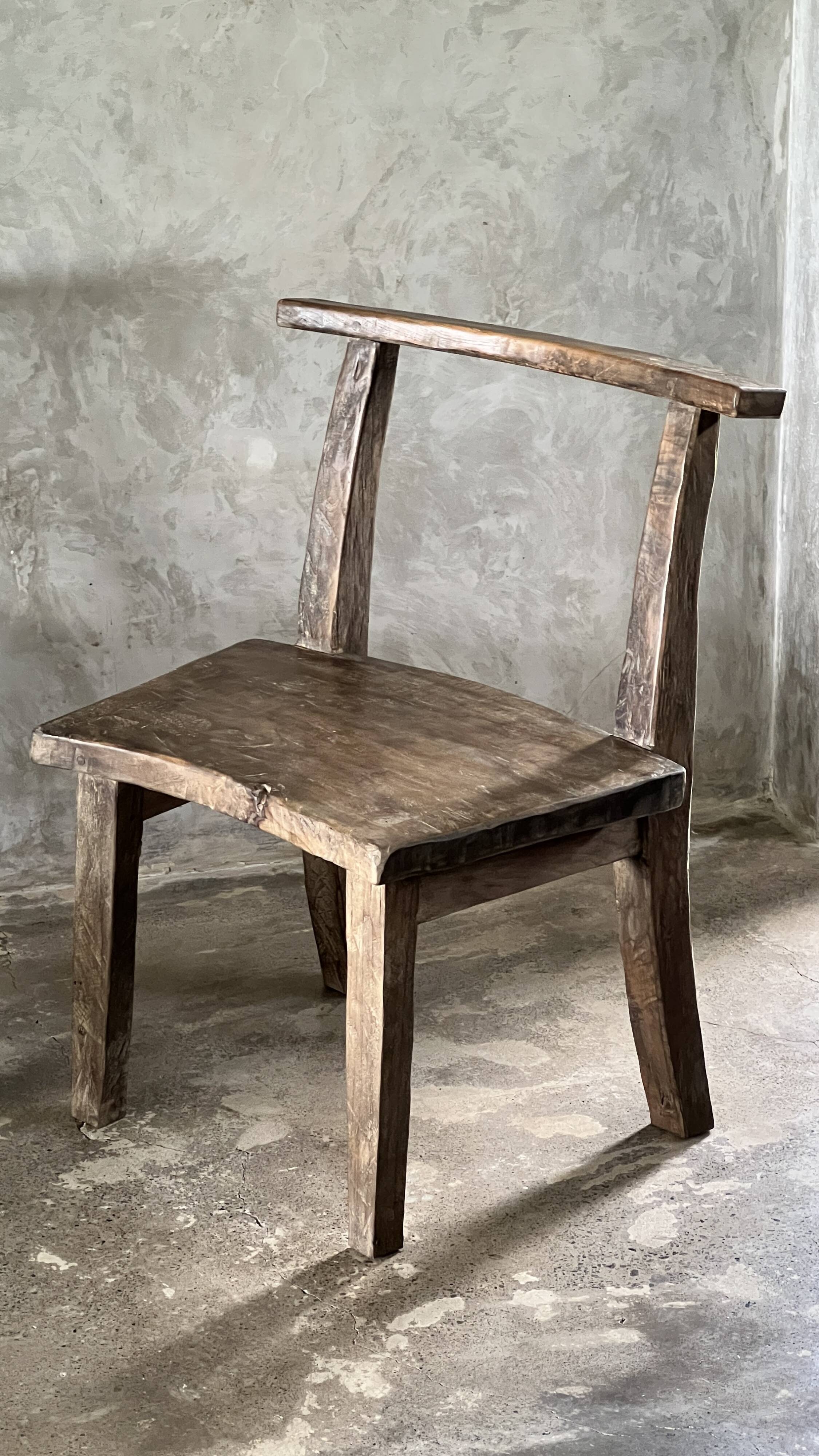 Large old teak chair or armchair H84 L60