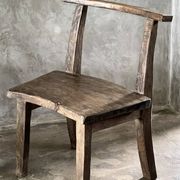 Large old teak chair or armchair H84 L60