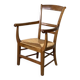 Louis Philippe armchair in walnut and straw, 19th century.