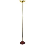Postmodern floor lamp in brass and wood by Rodolfo Dordoni, Italy, 1980s.