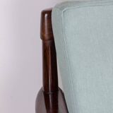 Danish 3 seater sofa in Rosewood and new fabric by Grete Jalk for Poul Jepessen 1960.