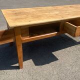 Farmhouse table with drawer and bread slide niche
