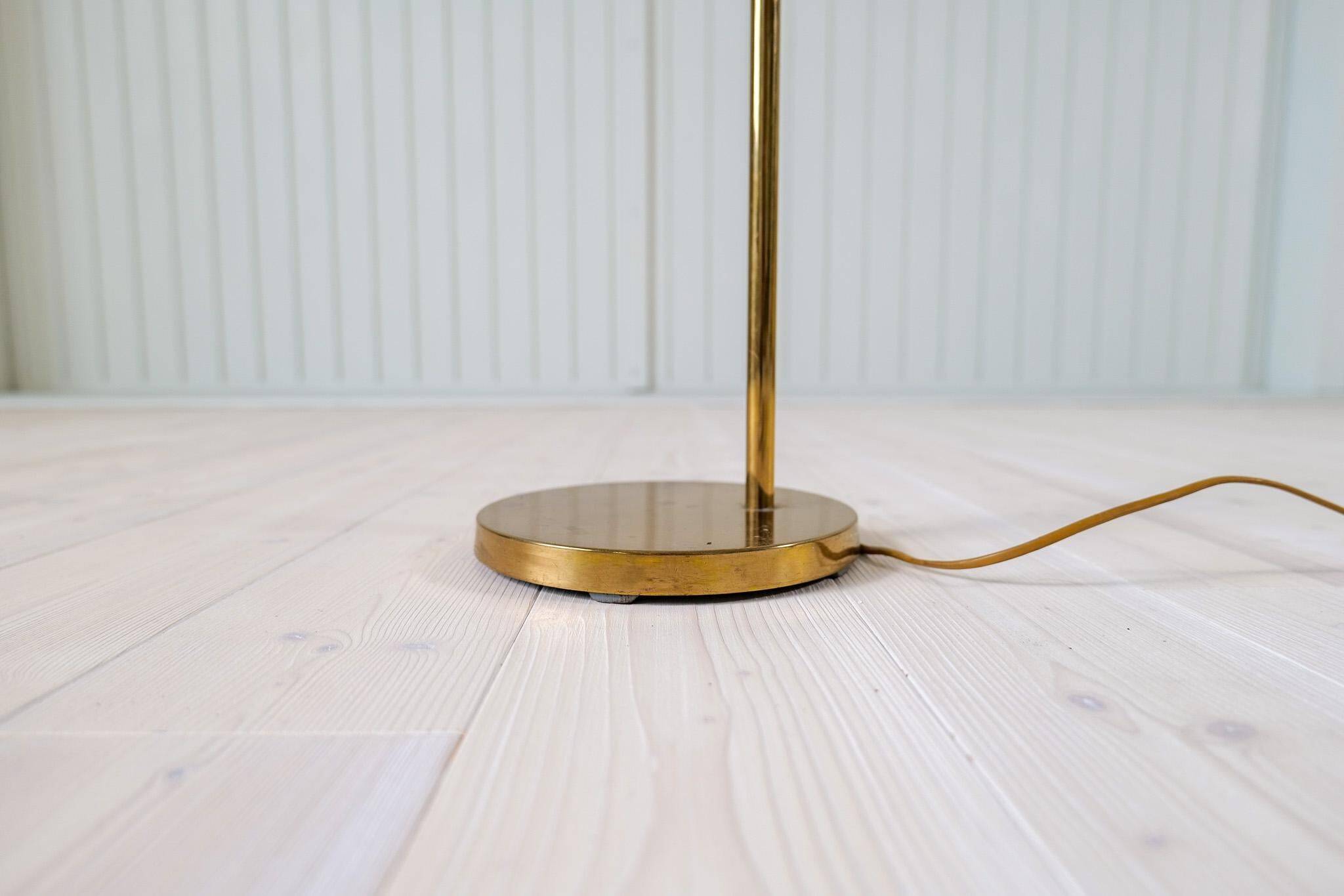 Mid-century modern brass floor lamp Bergboms G-03, Sweden, 1960s