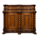 Important Alsatian support buffet in stained solid wood, dating from the 17th century.