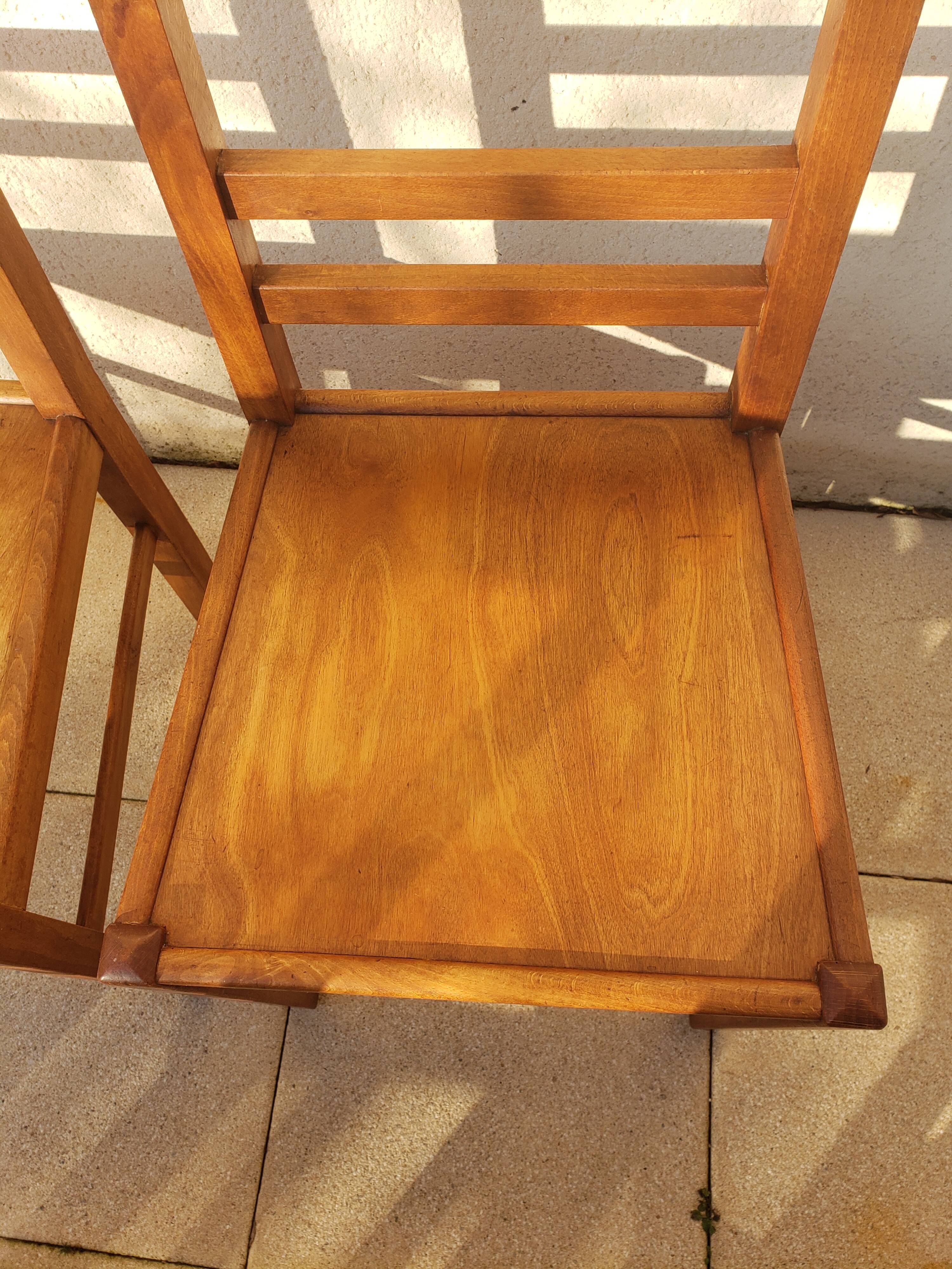 7 bistro chairs stamped indissoluble 50s