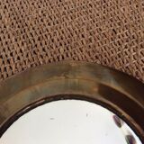 Round brass mirror 19cm
