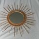 Miroir soleil rond en rotin osier