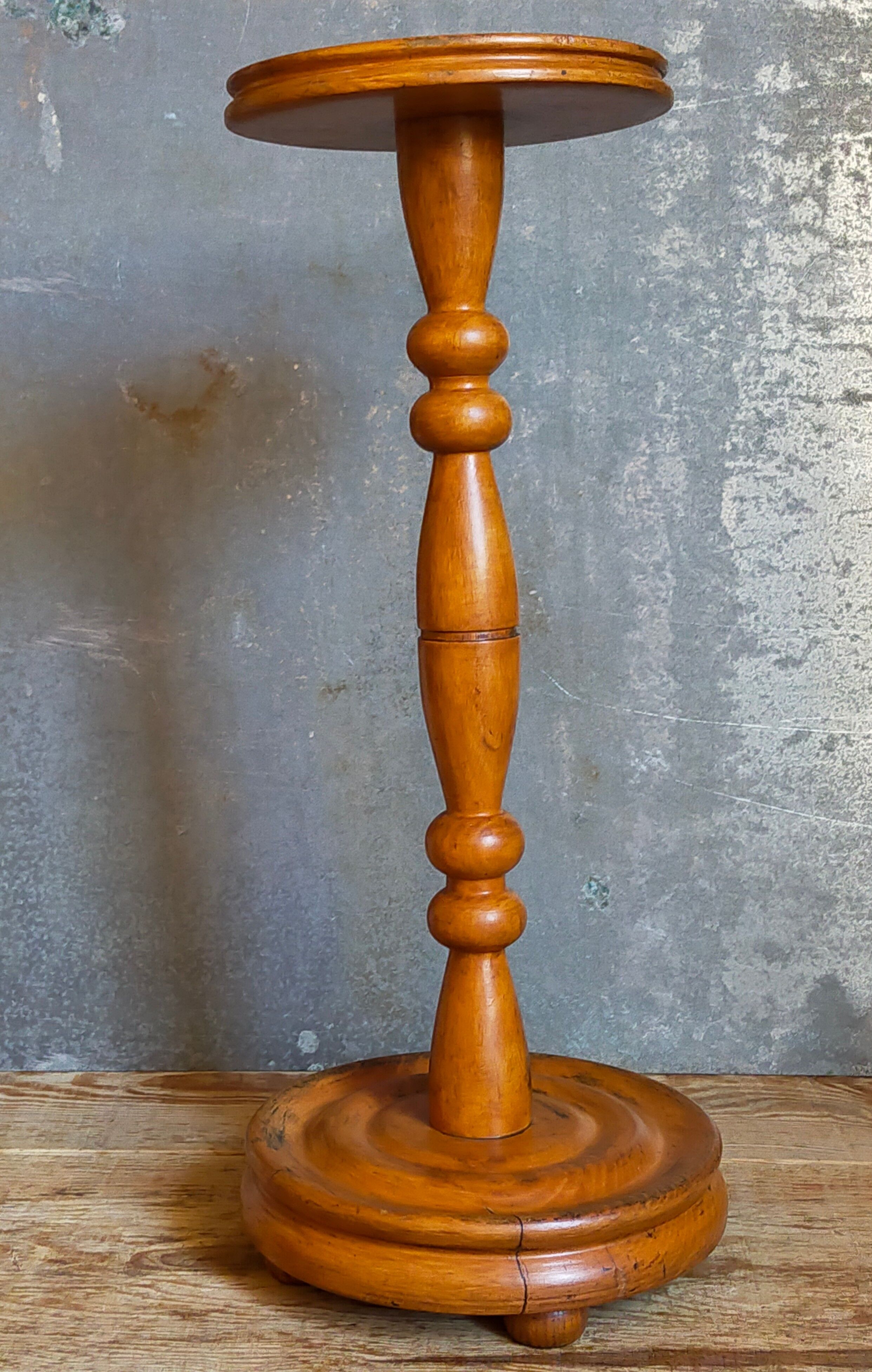 Plant harness in solid wood turned vintage