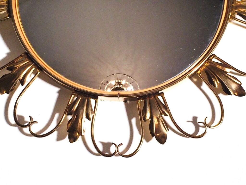 Mirror Sun " Witch's Eye " 50s. Deknudt * Hollywood Regency * Vintage
