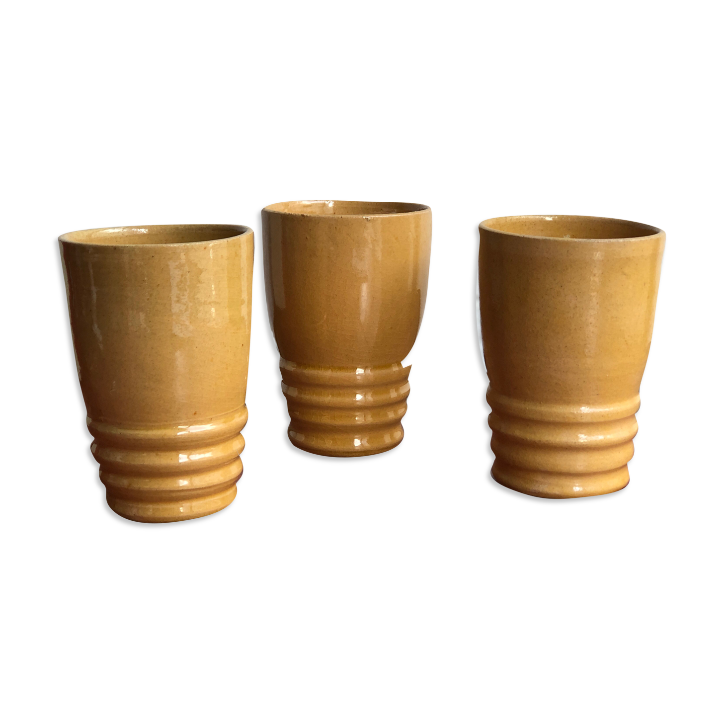 Lot de 3 gobelets en grès