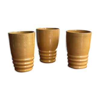Lot of 3 sandstone cups