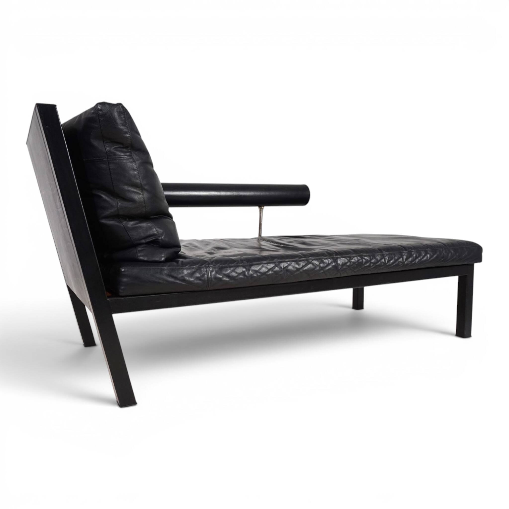 B&B Italia Baisity Leather Chaise Lounge / Daybed by Antonio Citterio, 1980