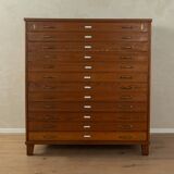1950s Drawer Plan Cabinet, Vintage