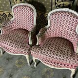 Paire de bergères de style Louis XV