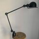 Lampe vintage 1980 Jielde 2 bras noire mat d'origine - 100 cm