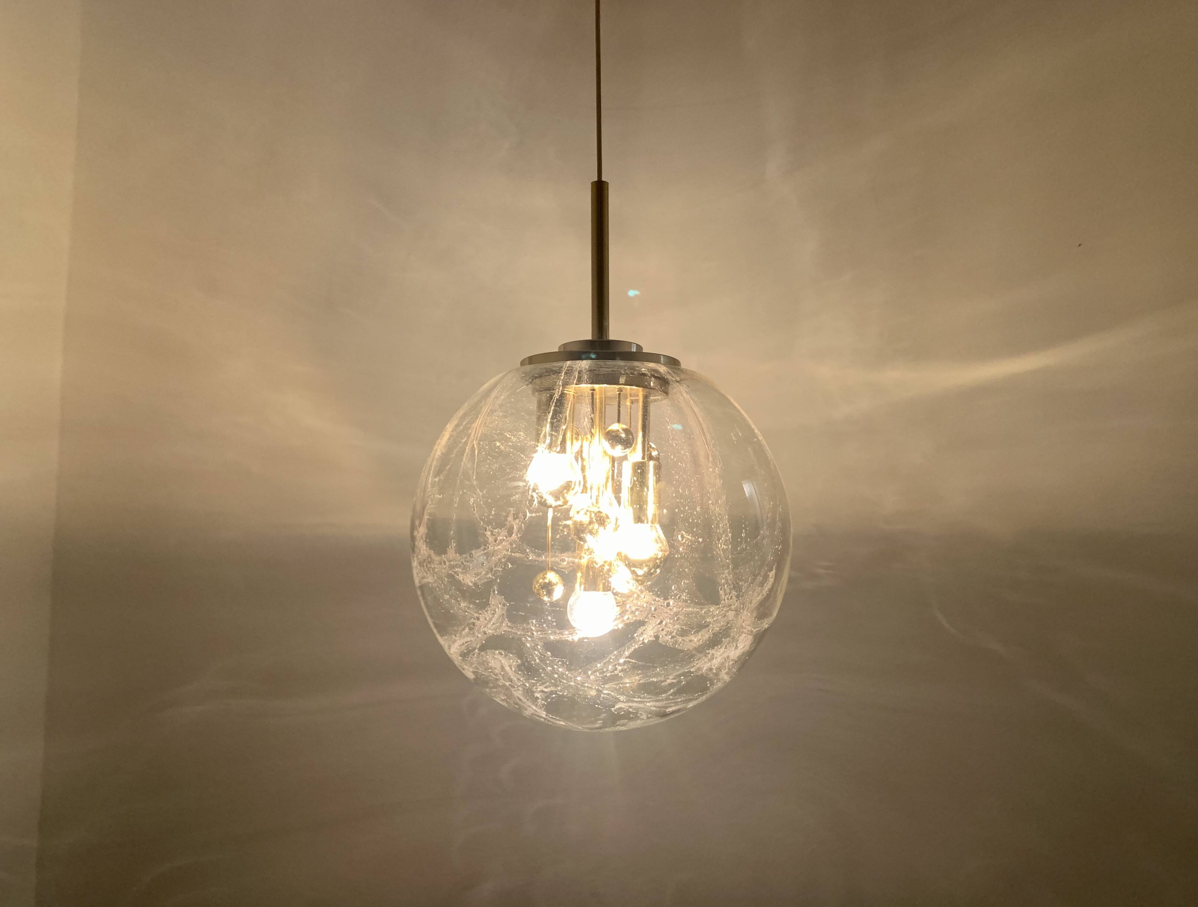 Big Ball Glass Pendant Lamp by Doria