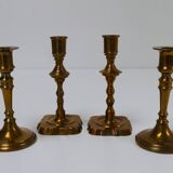 Vintage Danish Malm Candleholders, 1950s, Set of 4