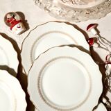 Lot of 6 dessert plates Porcelaines Lourioux