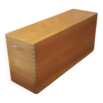 Boîte de rangement, à fiches, en bois Vintage