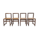 Lot de 4 chaises cannées années 50