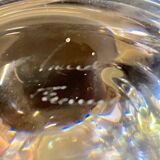 Pair of candlestick crystal Schneider France vintage 60s tbe