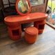 Dressing table with chairs from Kecskemét Furniture, 1975, set of 3