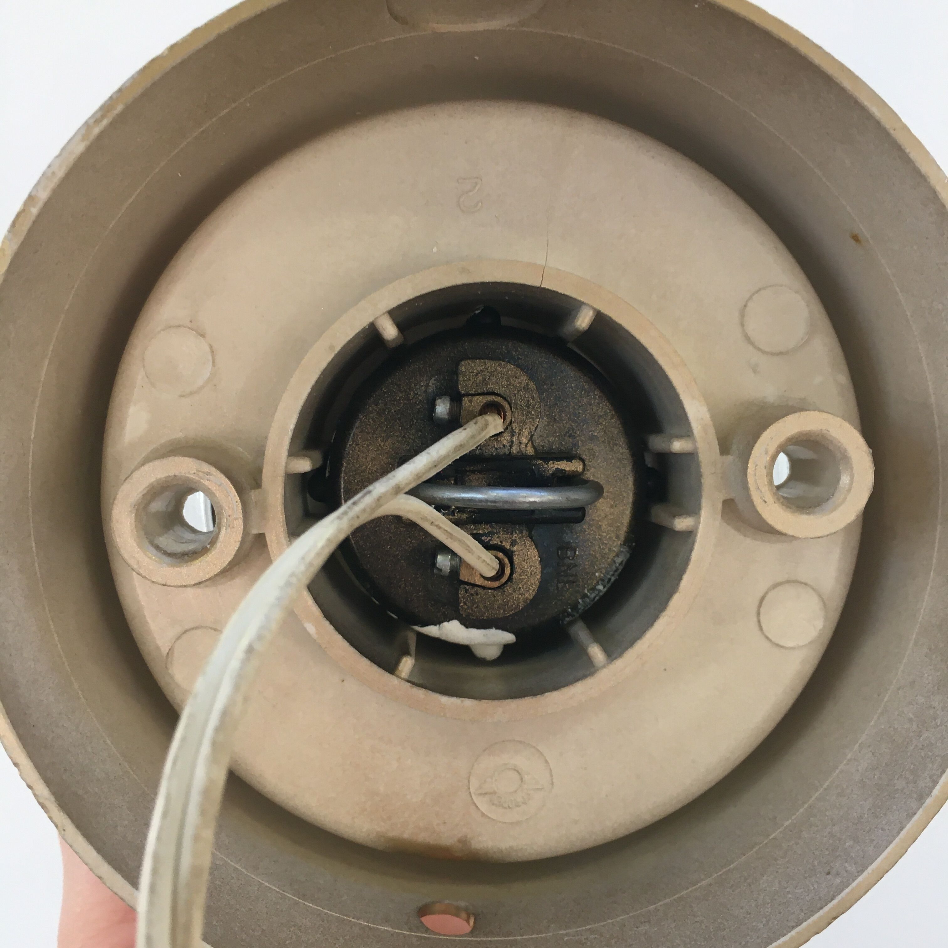 Molded glass wall lamp