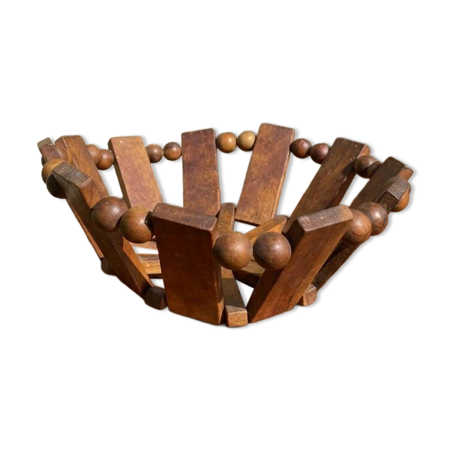 Vintage wooden basket