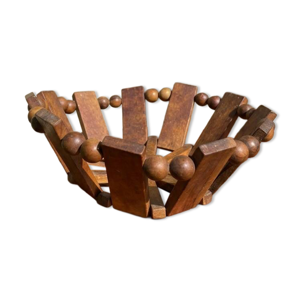 Corbeille en bois vintage