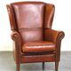 Beautiful classic sheepskin armchair with a beautiful appearance and a comfortable seat