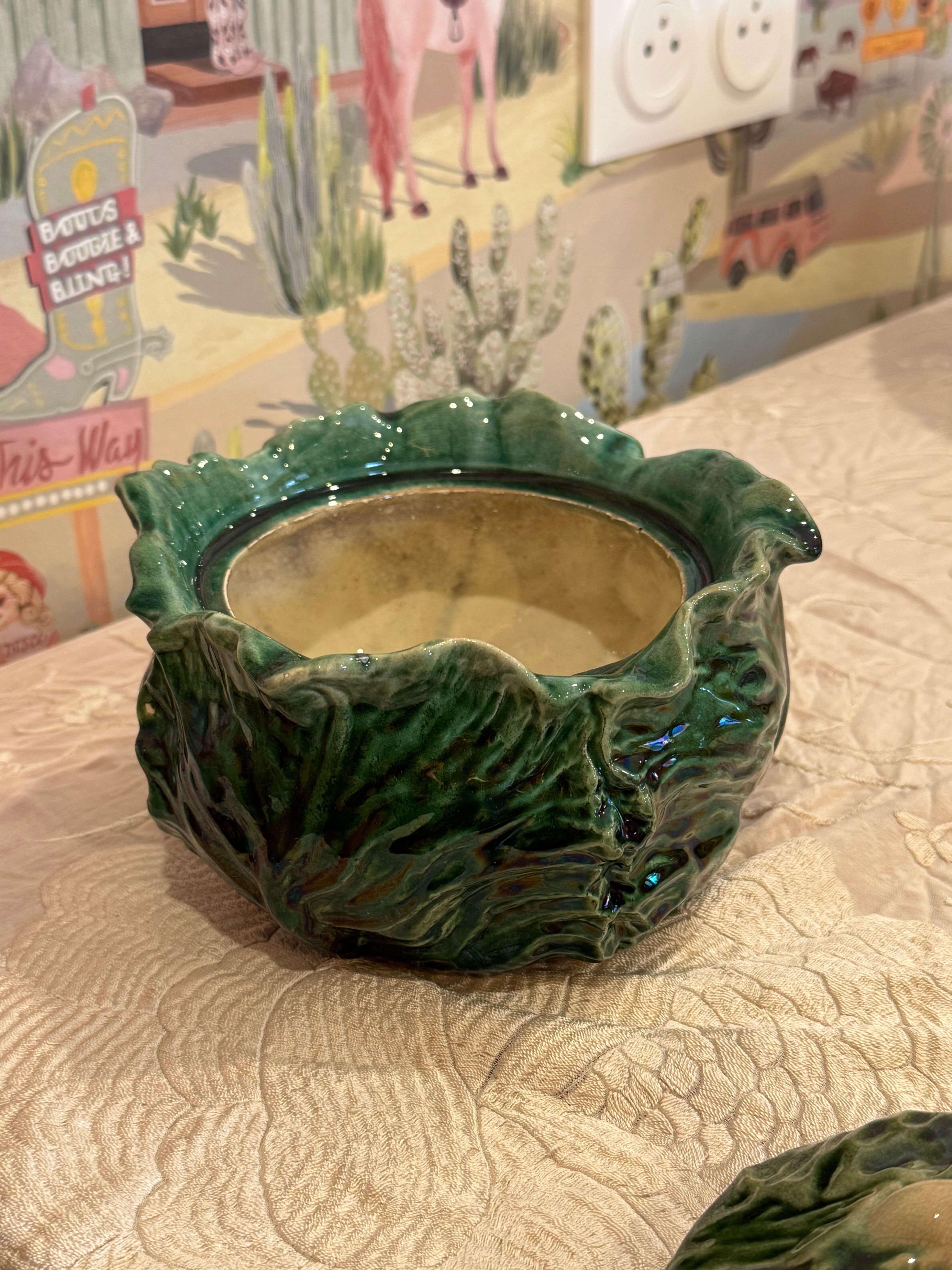Pot en barbotine style baroque