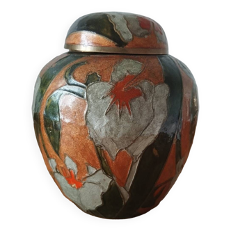 Enameled vase