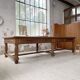 Solid walnut farmhouse castle table 1900 XXL