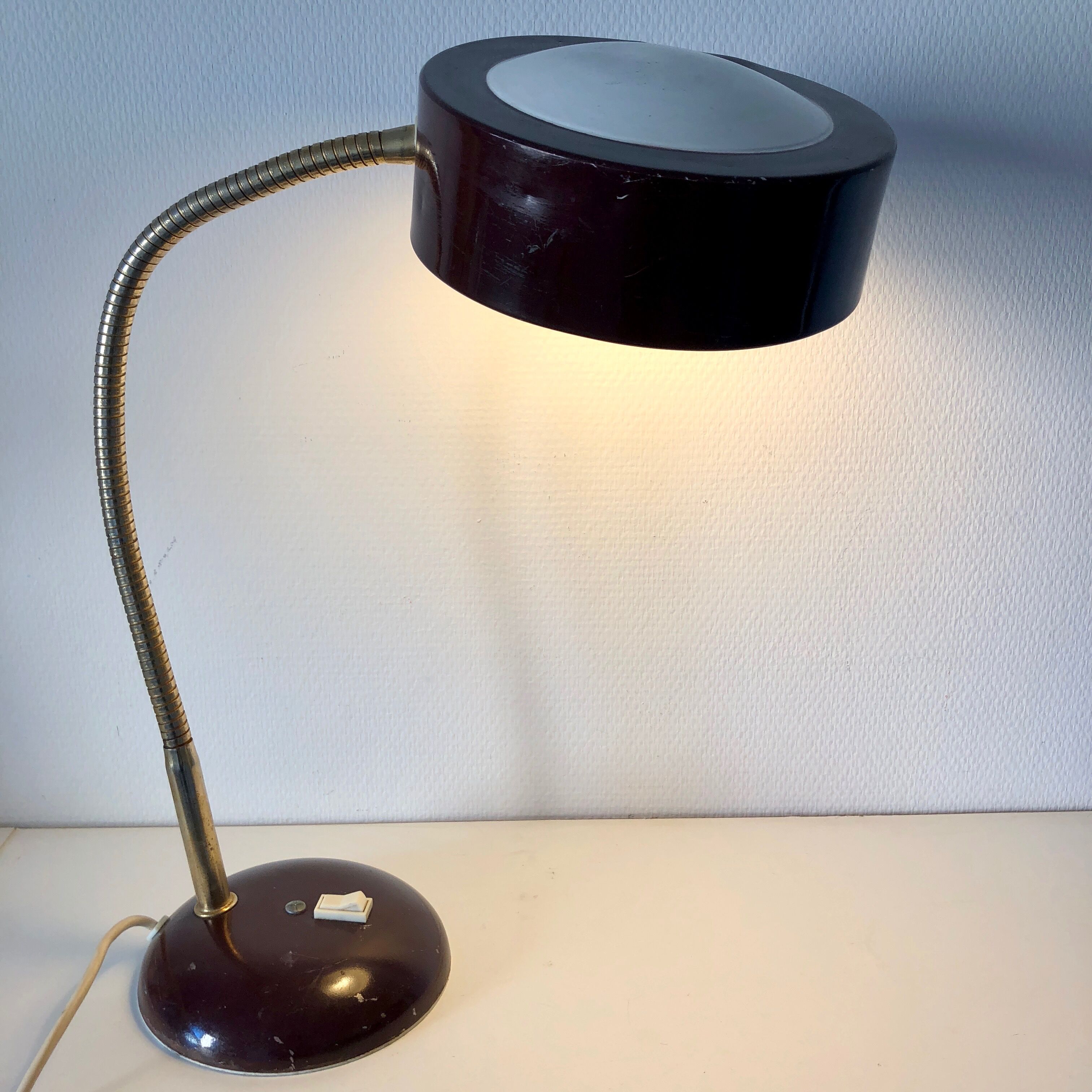 Lamp red garnet Jumo vintage 1970