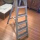 Vintage wooden step ladder with 6 steps