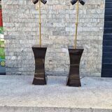 Large pair of Françoise See lamps for Maison Ramsay from the 70s