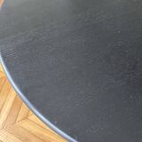 Custom made dining room table 280 x 100 x 75 solid black oak