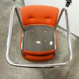 Pair of chairs Steelcase Strafor orange 70s