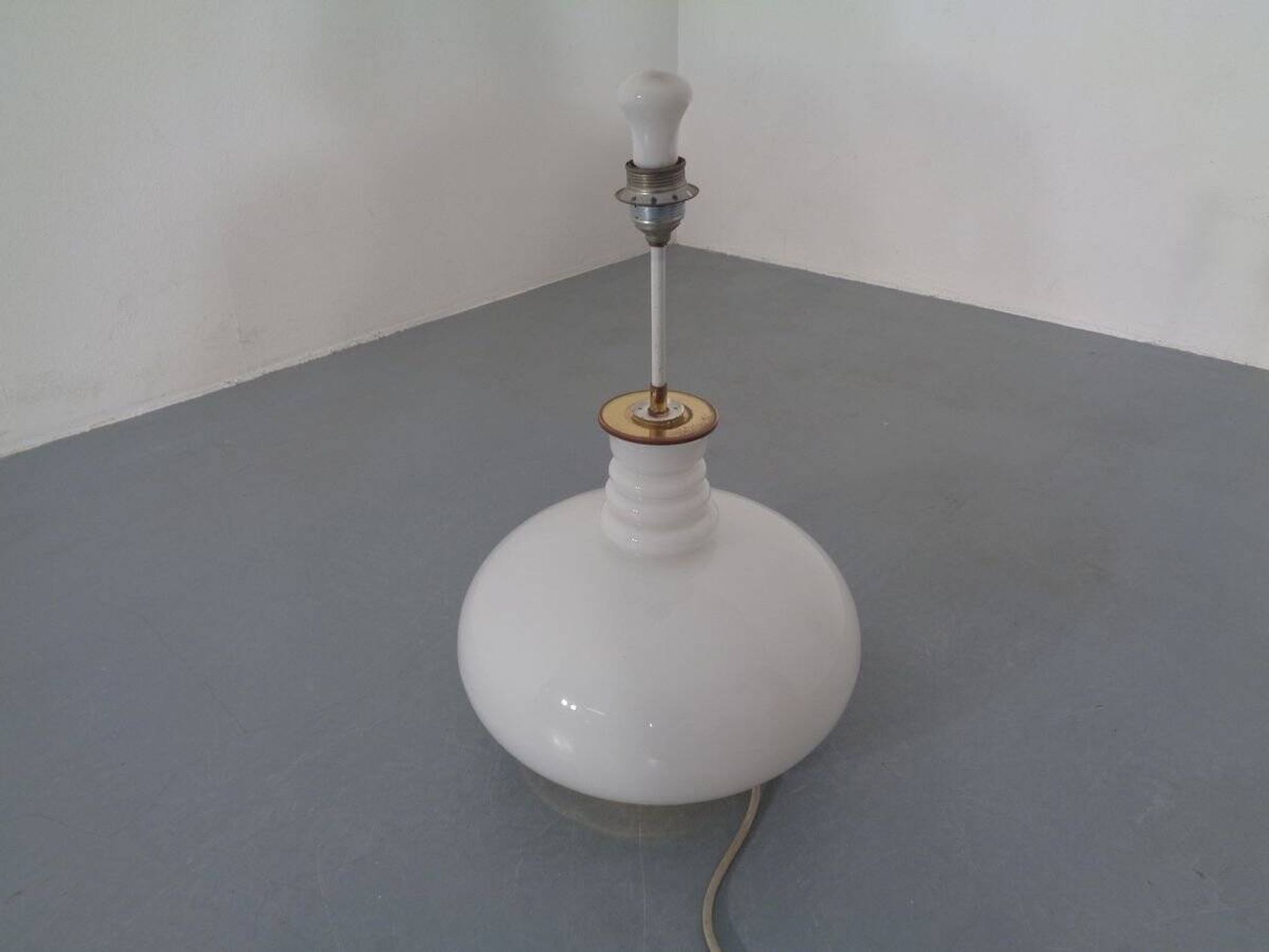 Floor lamp with illuminated glass stand from Doria Leuchten, 1960s.