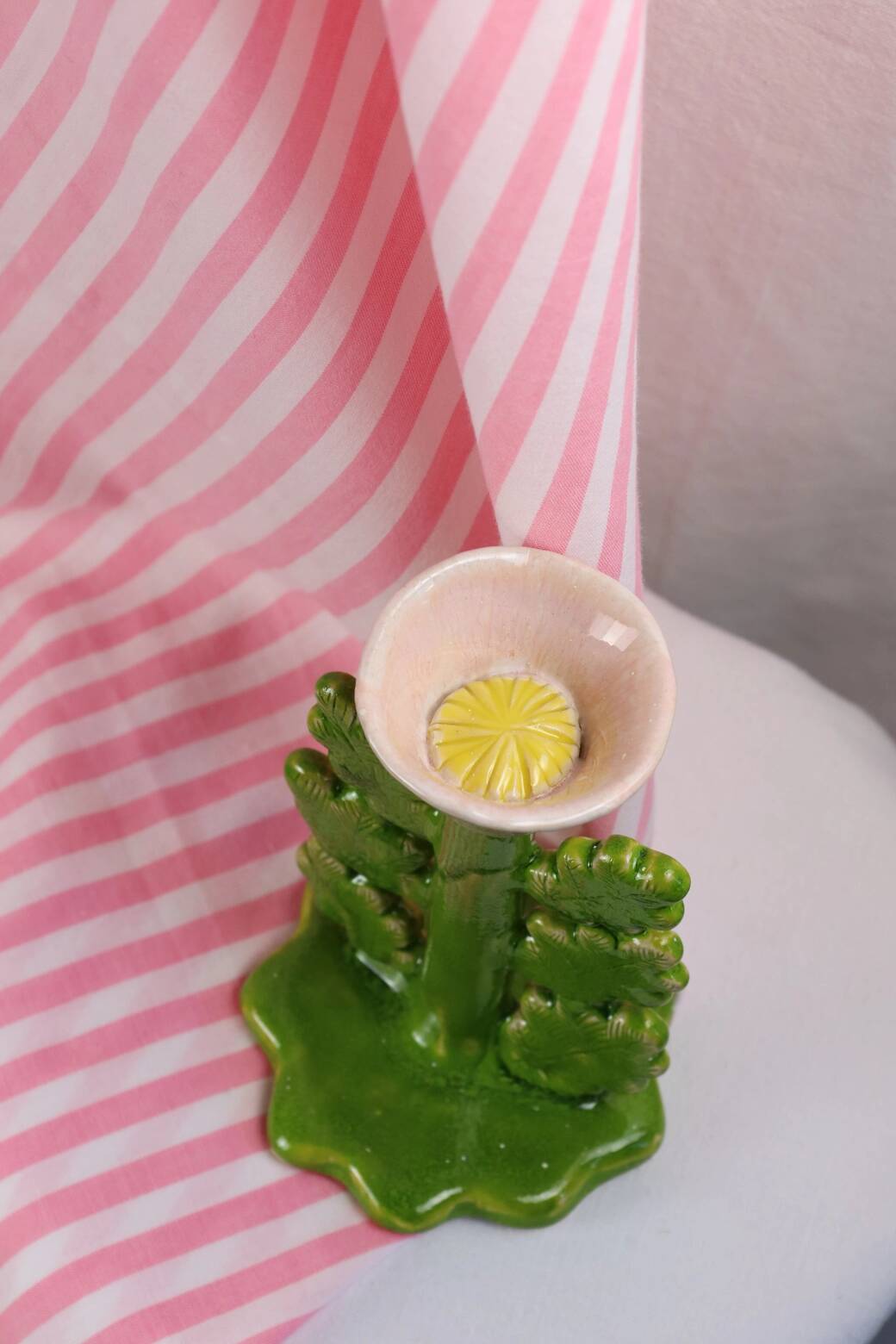 Ceramic candle holder / jewelry holder - Peony model