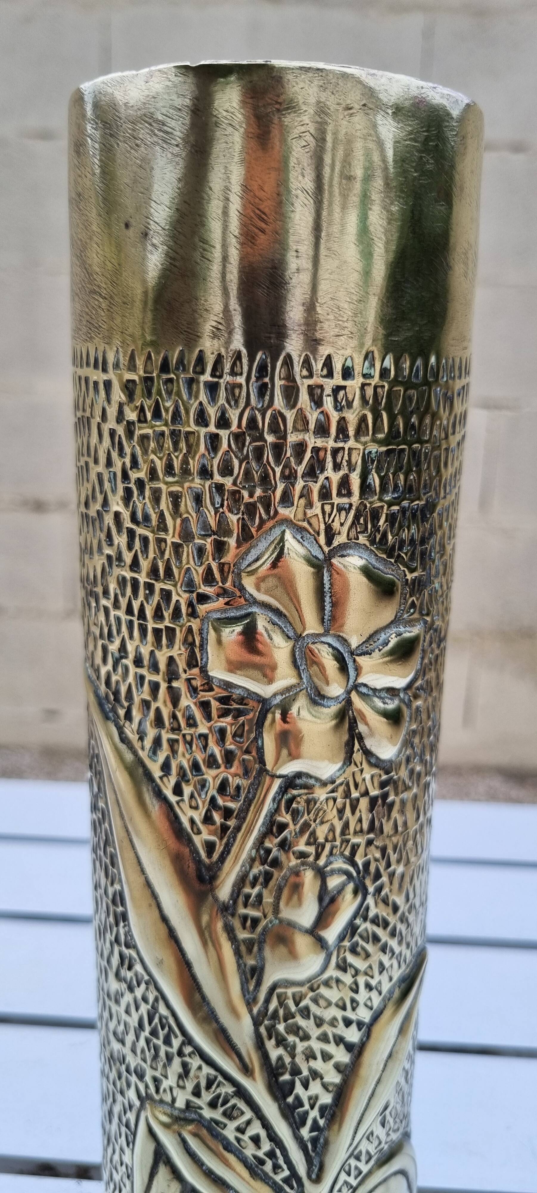 Brass vase World War I 1914-1918