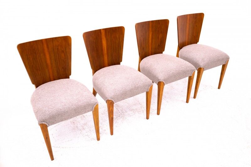 Set of 4 chairs designed by J. Halabala, 1930s.