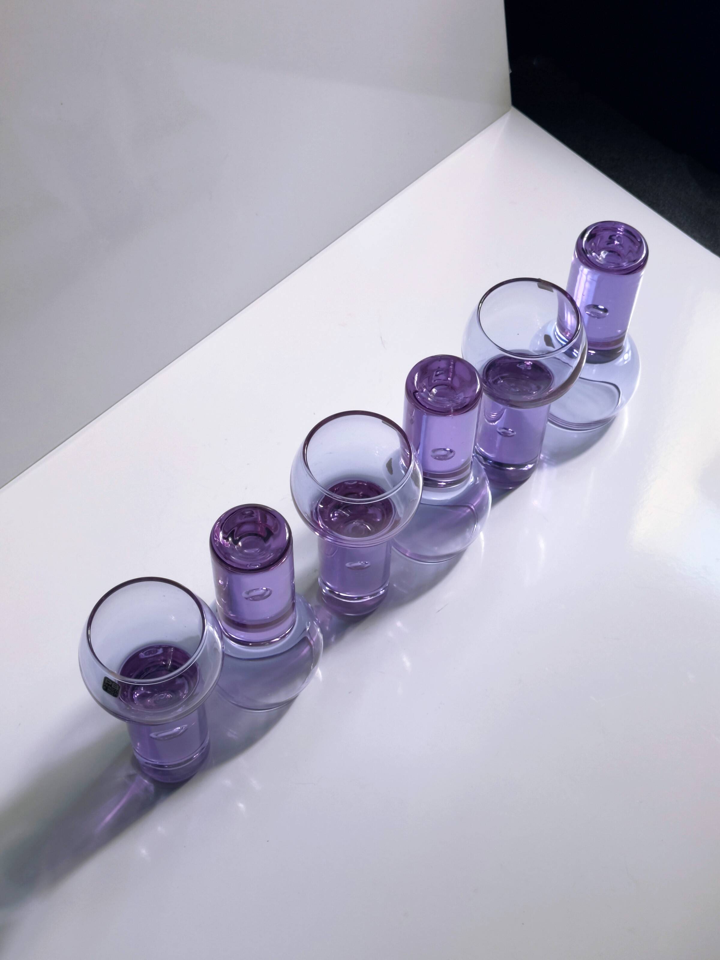 6 Aperitif Glasses "Chameleon" by Sergio Asti for Arnolfo die Cambio - 1970