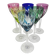Saint-Louis, 6 verres modèle Monaco en cristal de couleur, 21,5 cm