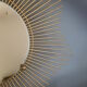 Large golden starry sun mirror vintage 70s 68cm