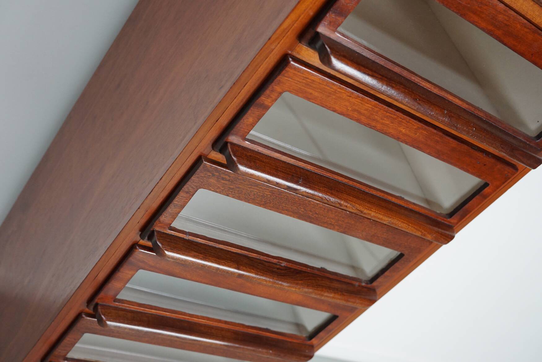 Vintage Dutch Hardwood Haberdashery Shop Cabinet, 1930s