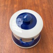 Grand terrine Swedish mid-century pot lid Koka Blue Bla by Hertha Bengtson for Rörstrand, 1950s