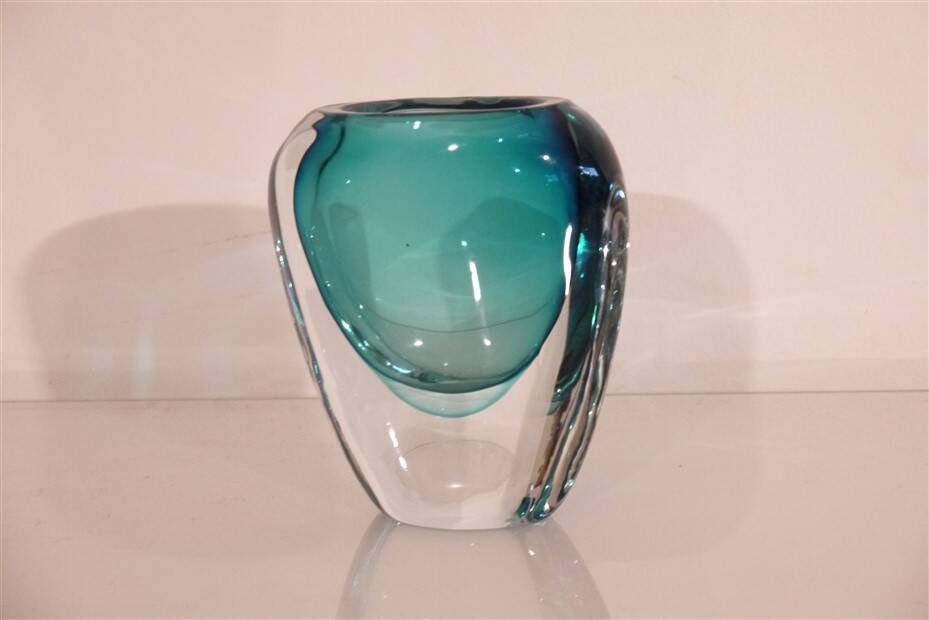 Vintage Scandinavian submerged glass vase