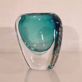 Vintage Scandinavian submerged glass vase